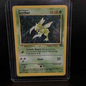 Scyther - 10/64 - Holo Rare - Unlimited Edition  Jungle Pokemon Trading Card
